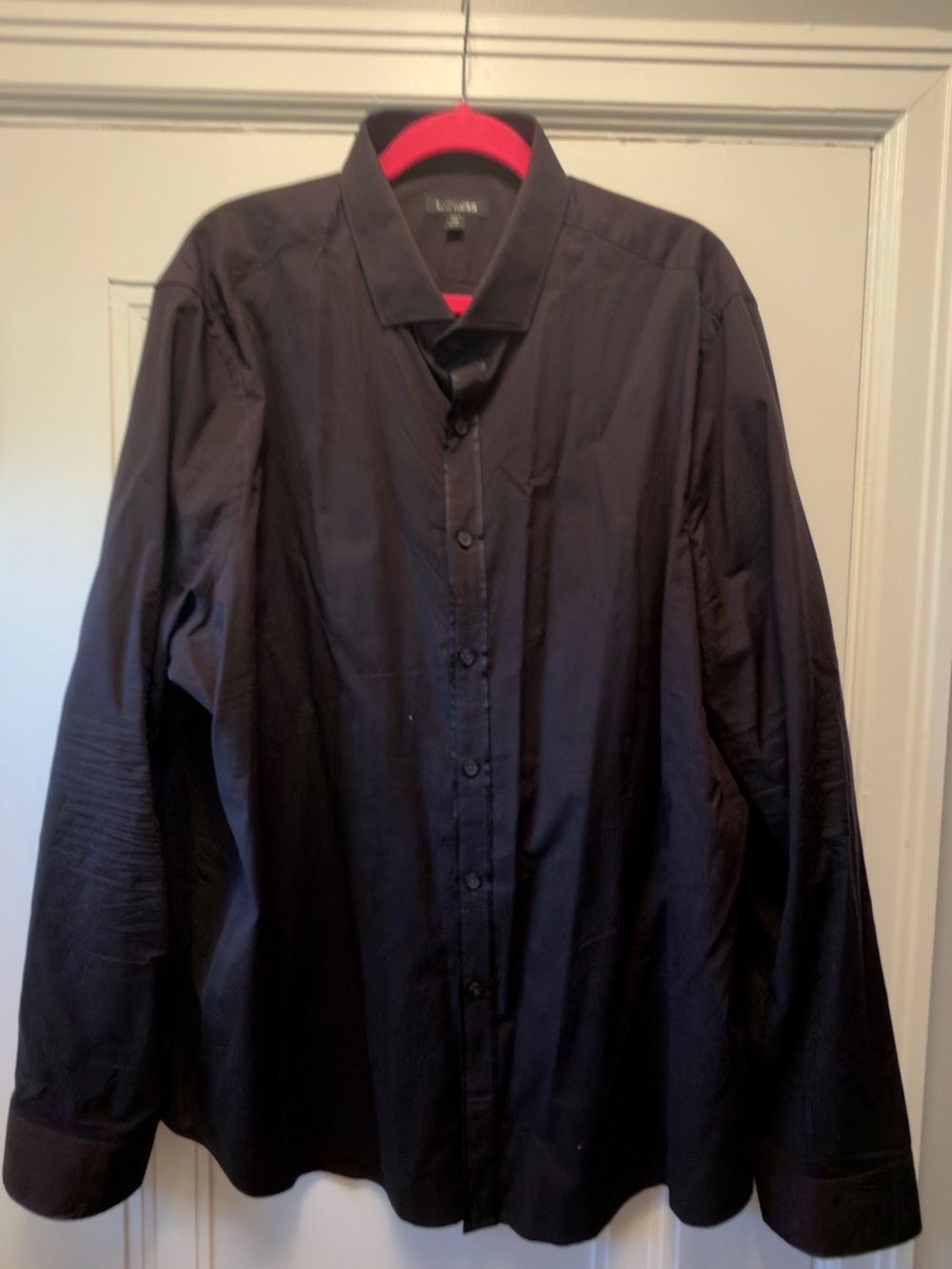 Express Men's Long-Sleeve Dress Shirt - Black